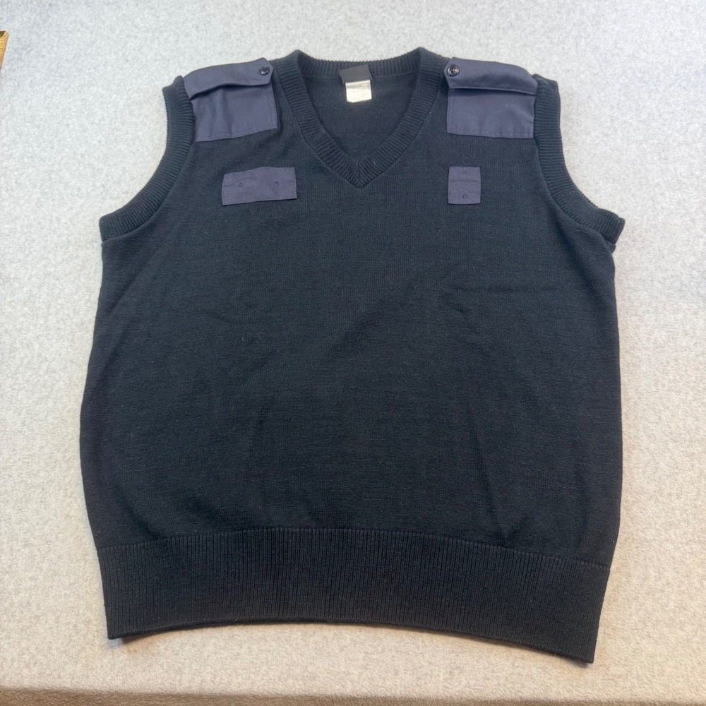 Horace Small The Force Navy Blue V-Neck Commando Sweater Vest Epaulets 71120091